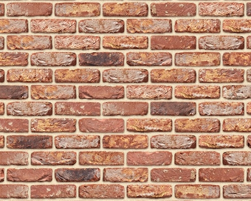 Steenstrip Geba 355 rood bont dikformaat getrommeld.