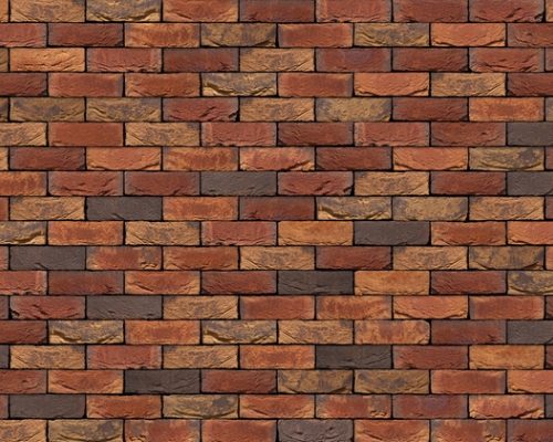 Steenstrip Geba 372 rood bont handvorm waalformaat. 