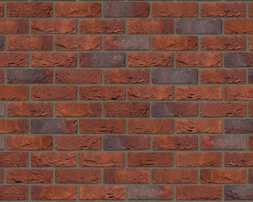 Steenstrip Geba 397 waalformaat rood genuanceerd handvorm.