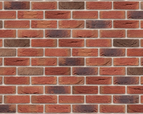 Steenstrip Geba 403 rood genuanceerd handvorm dikformaat.