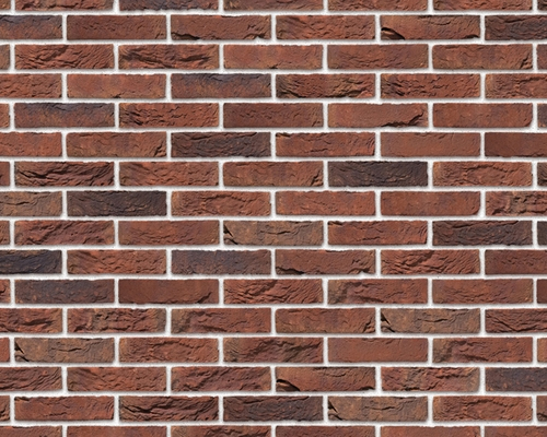 Steenstrip Geba 491 rood genuanceerd handvorm langformaat.
