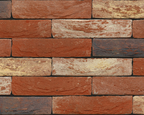 Metselsteen handvorm Geba 524 rood bont metselsteen.