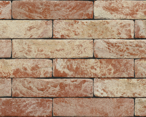 Metselsteen handvorm Geba 534 rood wit genuanceerd waalformaat.