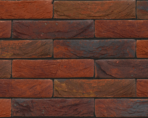 Metselsteen handvorm Geba 540 rood paars blauw genuanceerd waalformaat.