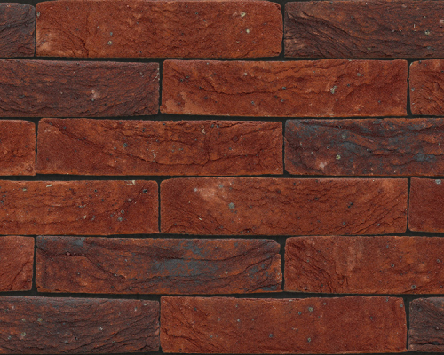 Metselsteen handvorm Geba 541 rood blauw gereduceerd waalformaat.