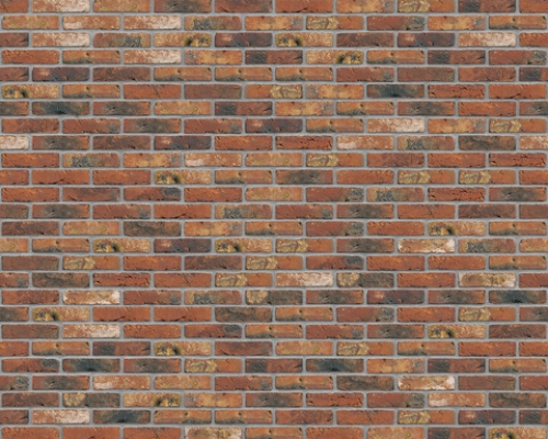 Steenstrip Geba 593 rood bont handvorm waalformaat. 