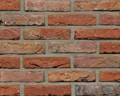 Metselsteen roodpaars bont handvorm waalformaat Geba 662.
