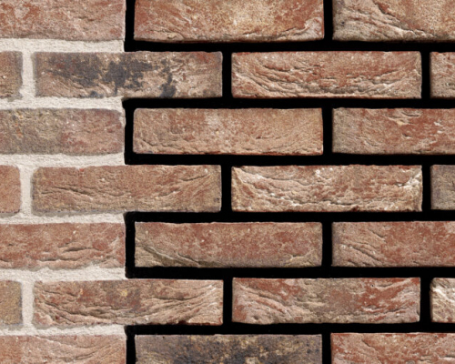 Metselsteen geba 820 rood bont handvorm waalformaat.
