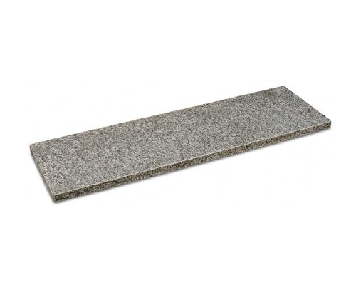 Basalt vijverrand gevlamd/geborsteld/facet 100x15x3cm.