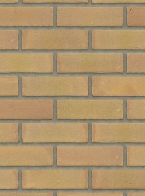 geel dikformaat metselstenen in horizontale rijen metselwerkverband