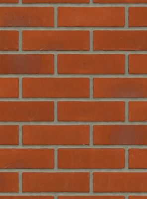dikformaat metselstenen rood in metselwerk op een buitenmuur