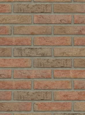 waalformaat metselstenen roodpaars in horizontale lijnen metselwerkverband