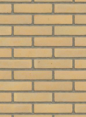 waalformaat metselstenen in geel kleur gemetseld in horizontale lijnen