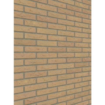 waalformaat metselstenen geel in halfsteensverband gemetseld op een muur