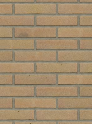 waalformaat metselstenen in geel metselwerk voor een strakke muur