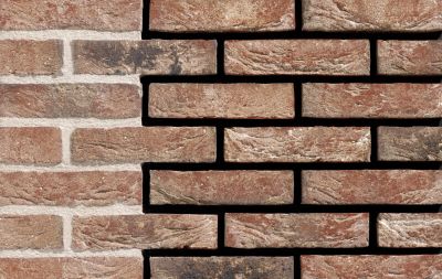 Metselsteen geba 820 rood bont handvorm waalformaat.