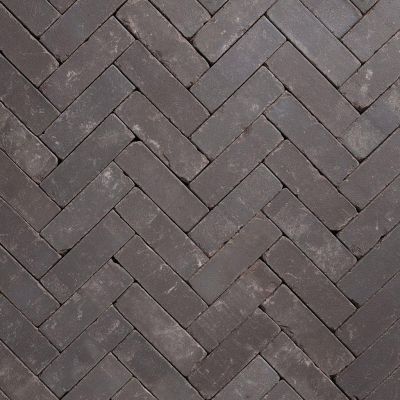 Gebakken dikformaat Geba 4034 zwart getrommeld.69,95 p/m2