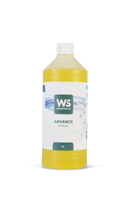 ws advance reiniger gele vloeistof in plastic fles productfoto