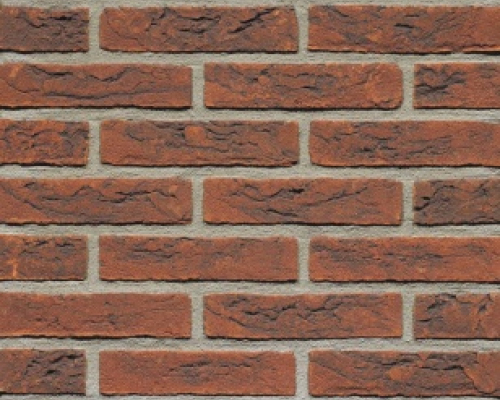 Metselsteen handvorm Geba 026 rood blauw.