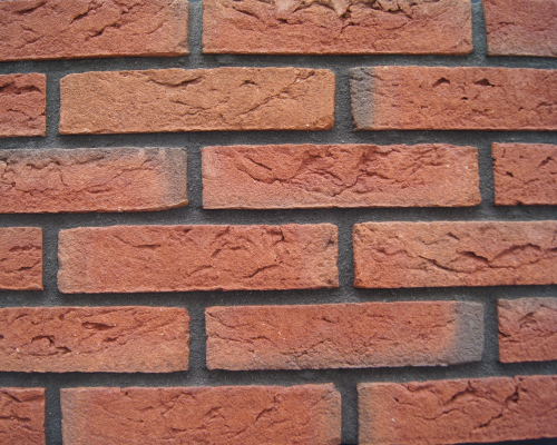 Metselsteen Geba 571 rood bont handvorm waalformaat.
