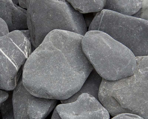 1 m3 Flat pebbles zwart 30-60