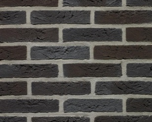 Metselsteen handvorm Geba 114 bruin blauw zwart bont.