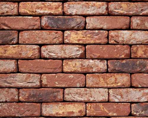 Metselsteen handvorm Geba 355 rood bruin genuanceerd.