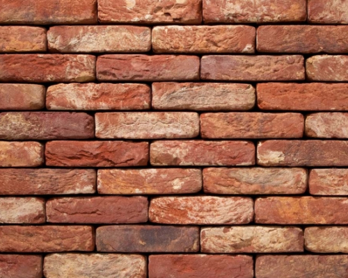 Metselsteen handvorm rood bruin genuanceerd Geba 399 dikformaat.