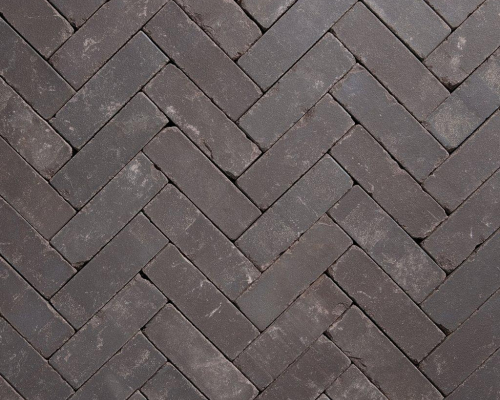 Gebakken dikformaat Geba 4034 zwart getrommeld.69,95 p/m2