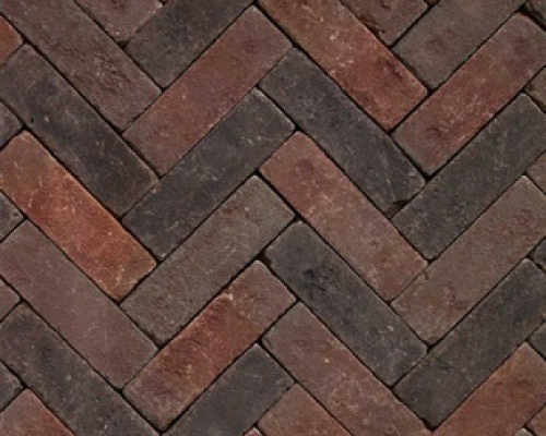 Gebakken dikformaat Geba 4050 rood paars getrommeld 65,95 p/m2