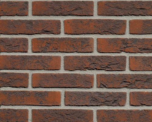 Metselsteen handvorm Geba 434 rood zwart.