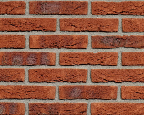 Metselsteen handvorm Geba 438 rood oranje gesinterd.